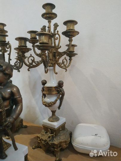 Старинные каминные часы Brevettato