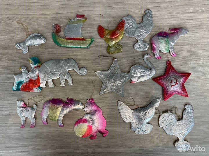 Советские елочные игрушки СССР картонаж