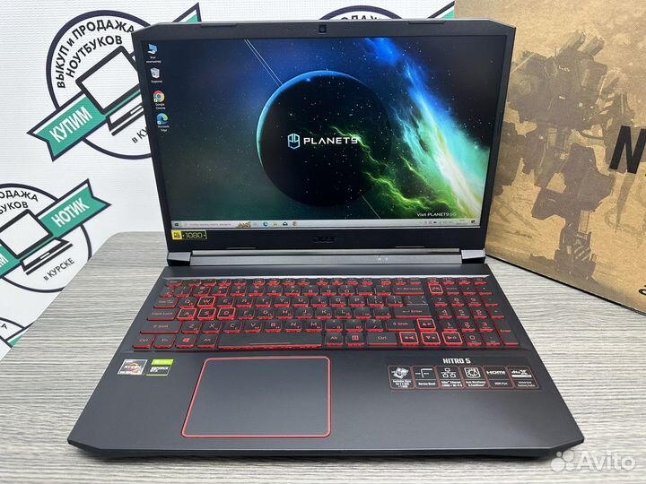 Acer Nitro 12 ядер Ryzen 5 8Gb GTX1650Ti SSD 512Gb