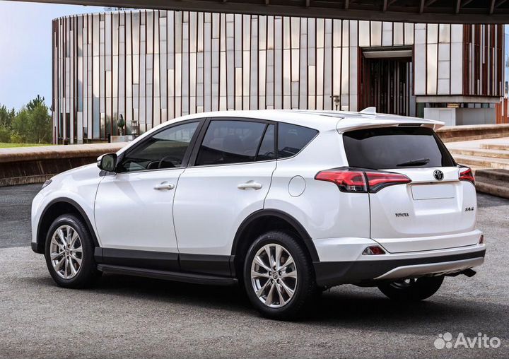 Пороги Подножки Toyota Rav 4 2013-19 Premium-Black