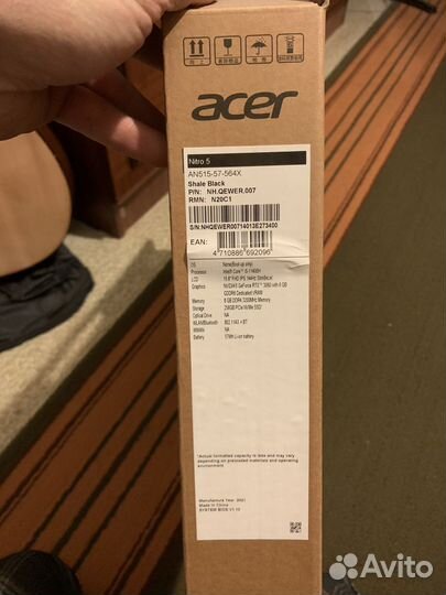 Ноутбук Acer nitro 5 an515-57 564x