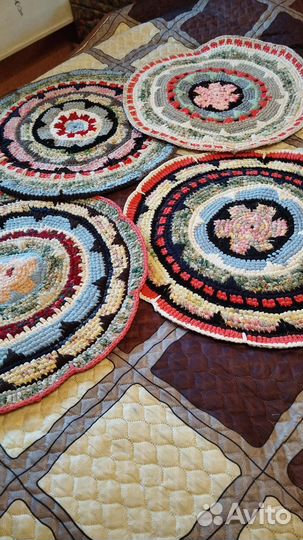 Коврики круглые вязанные