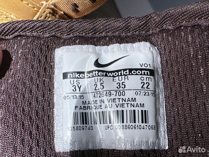 Детские ботинки Nike Manoa Leather EUR 35 22см