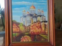 Картина маслом на холсте "Успенский собор"