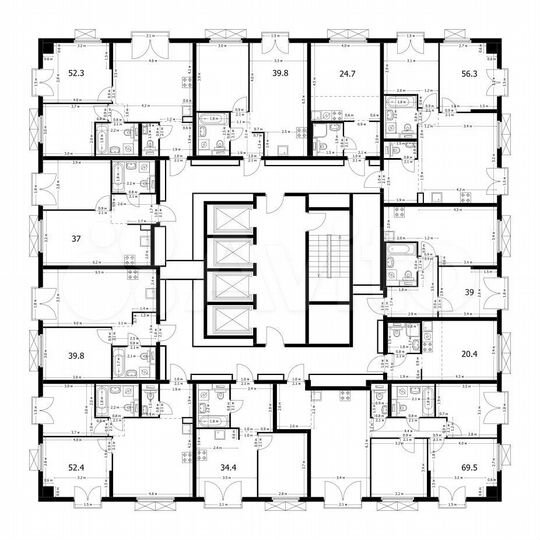 1-к. квартира, 39,8 м², 19/26 эт.