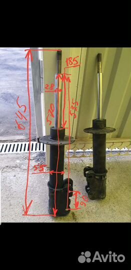 Амортизаторы передние Мерседес Спринтер Фолькцваге
