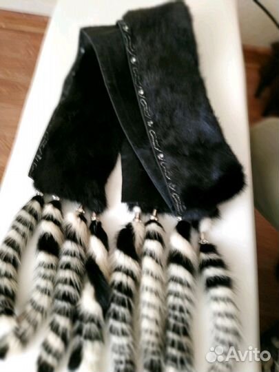 Шарф норковый новый