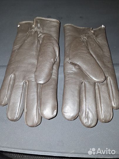 Мужские кожаные перчатки зимние с мехом