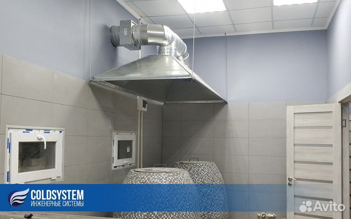 Зонт вытяжной из оцинкованной стали