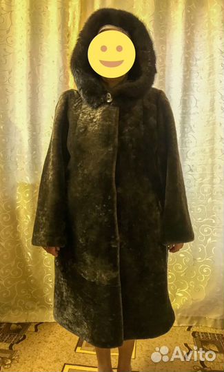 Шуба мутон+ норка