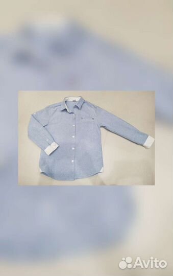 Рубашка голубая, 134