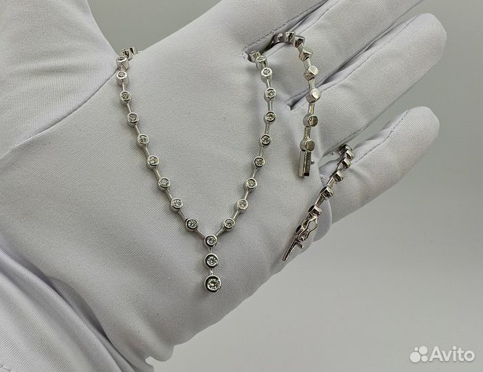 Золотое Колье 585 пробы с бриллиантами. Рассрочка