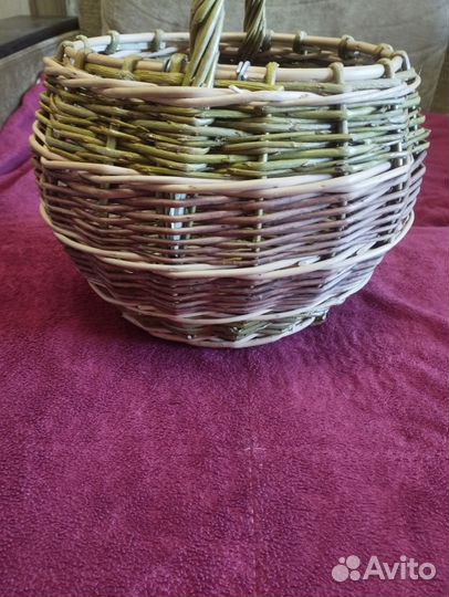Корзина плетеная овальная из дерева из лозы из ивы