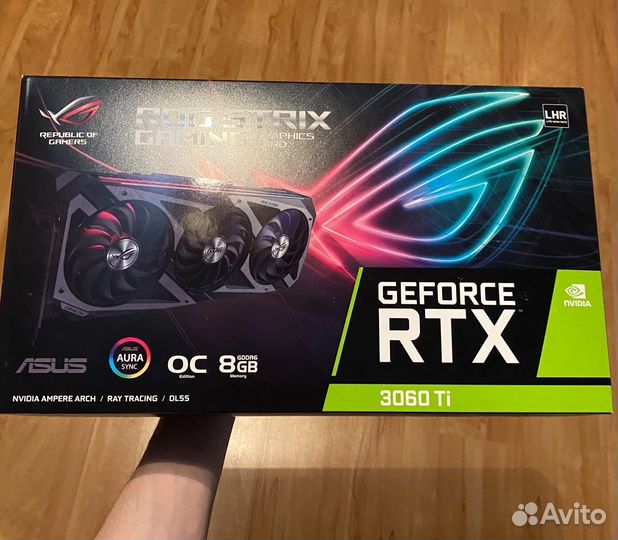 Видеокарта asus rog strix 3060 ti LHR