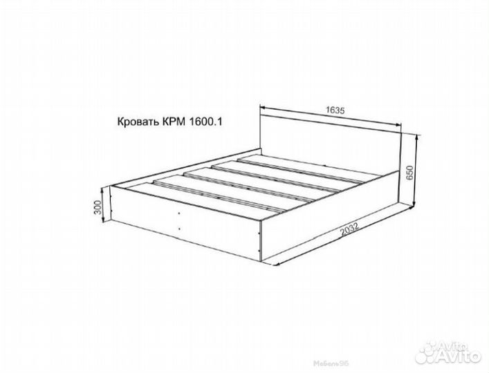 Кровать Мори графит