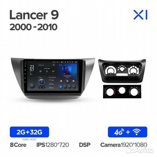 Teyes Магнитола X1 Mitsubishi Lancer 9 8ядер сим