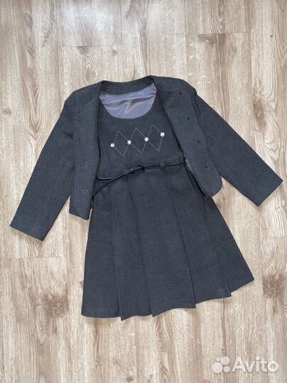 Школьная форма Смена пиджак и сарафан 122