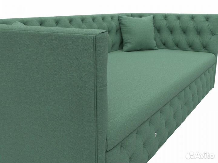 Диван детский прямой Найс, рогожка, амур зеленый