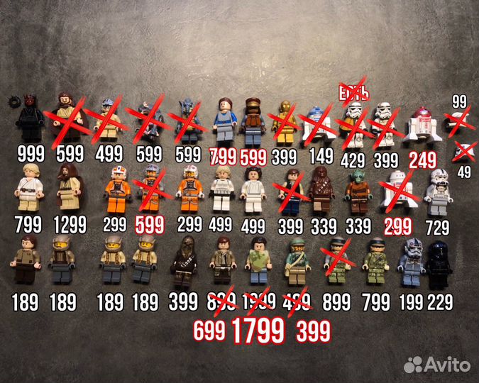 Lego Star Wars минифигурки и детали