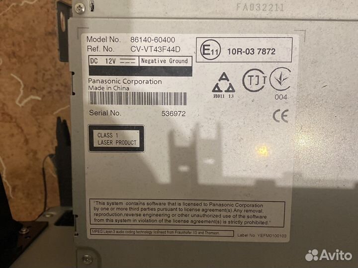 Штатная магнитола land cruiser prado 150