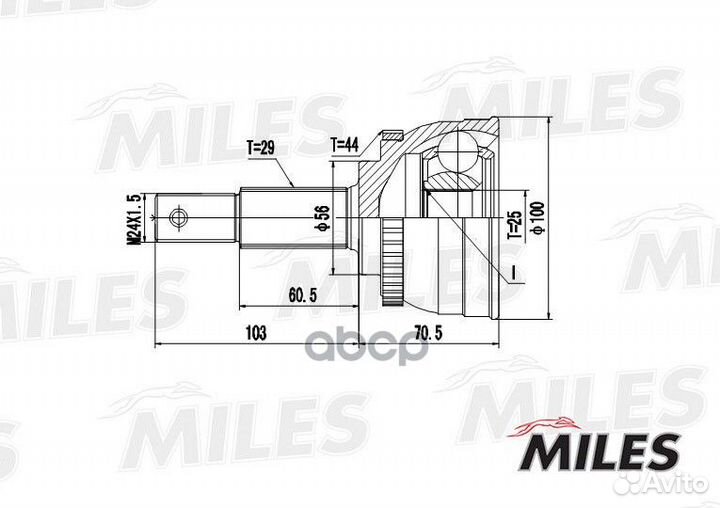 ШРУС наружный nissan X-trail 2.0 00- (GKN 30482