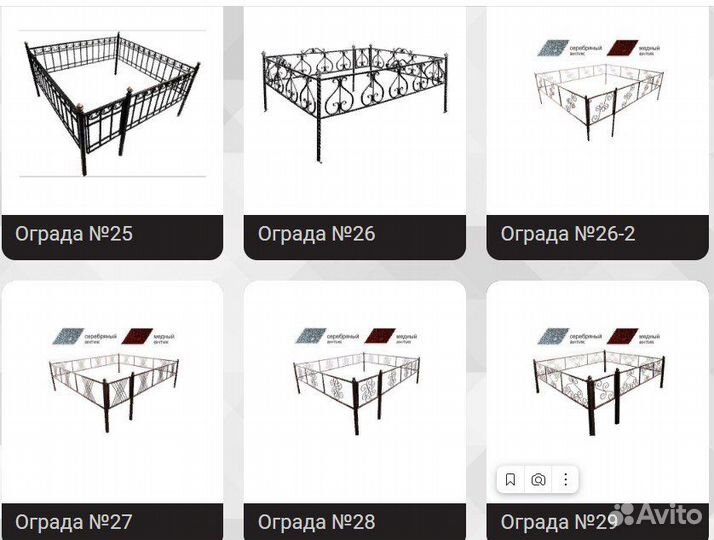Ритуальные оградки на кладбище