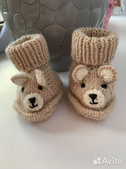 Шапка снуд для новорожденного