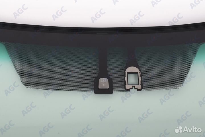 AGC toyota camry 2014-2018 стекло ветровое зеленое/зеленая полоса + шумоизоляция -С обогревом зоны д