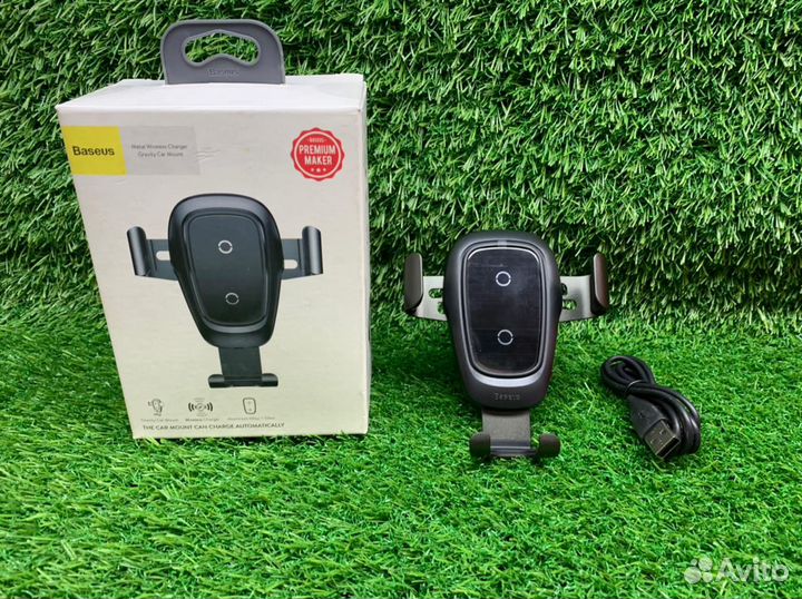 Автодержатель Baseus + Беспроводная зарядка