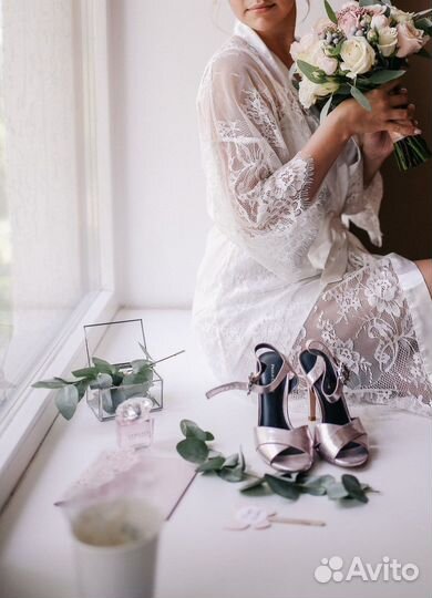 Халат белый свадебный