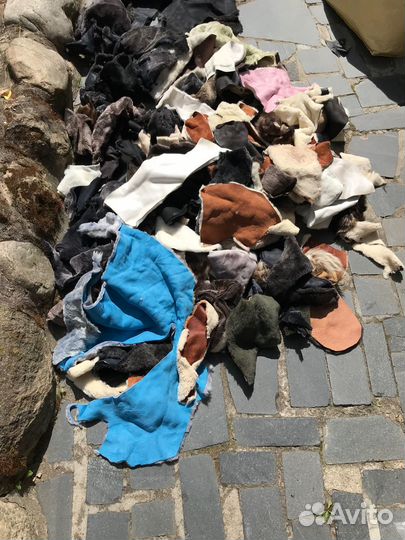 Лоскут дубленочного меха, кожи