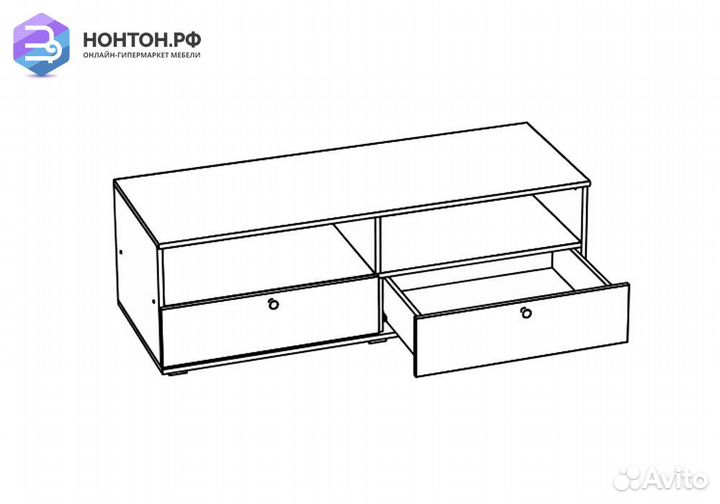 Тв-тумба Престиж жемчуг / венге
