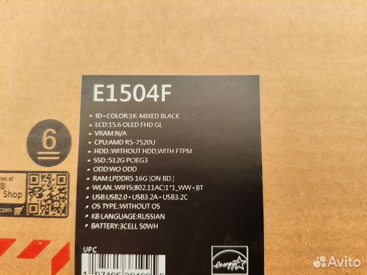 Asus Vivobook Go 15 oled E1504FA, 16/512gb