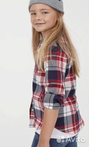 Рубашка в клетку HM Mango