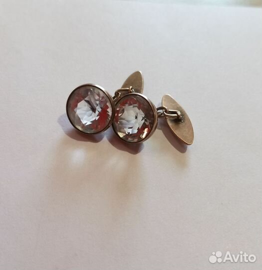 Запонки СССР серебро 875 проба