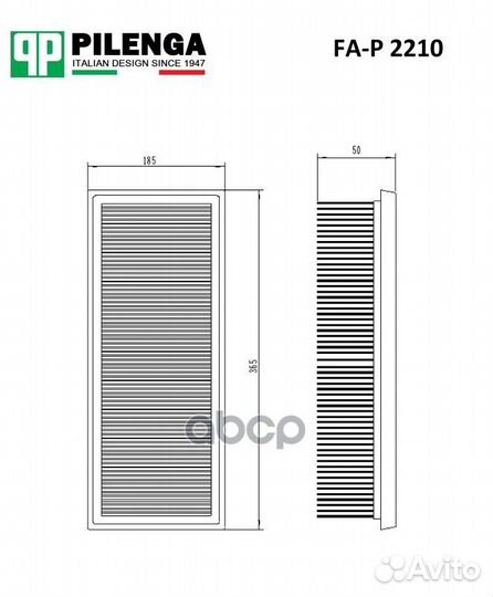FA-P 2210 Фильтр воздушный audi A3/VW golf/bora