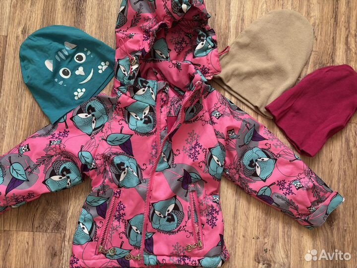 Куртка демисезонная 86 -98 +шапки отдам