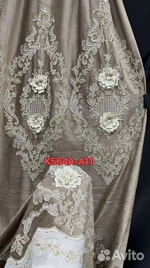 Тюль и бархат велюр с вышивкой компаньоны