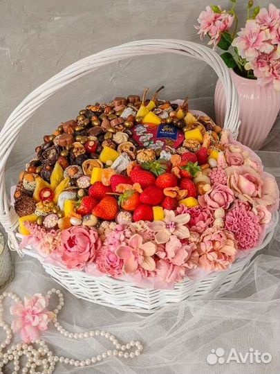 Съедобные букеты и корзины на новый год