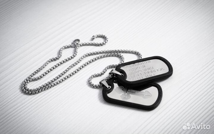 Качественные армейские жетоны, гравировка