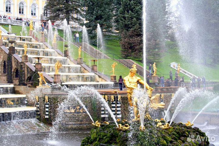 Постеры фонтаны Петергофа