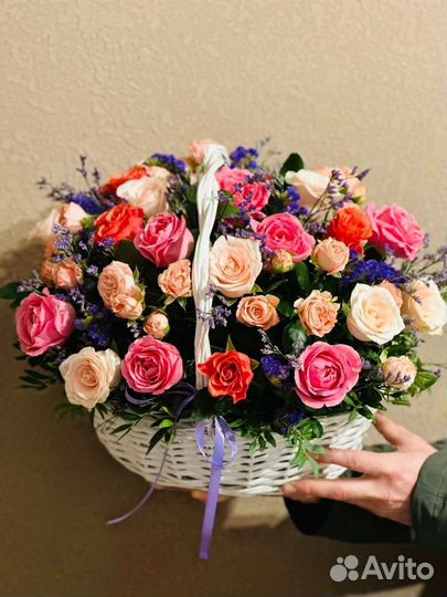 Цветы розы букет