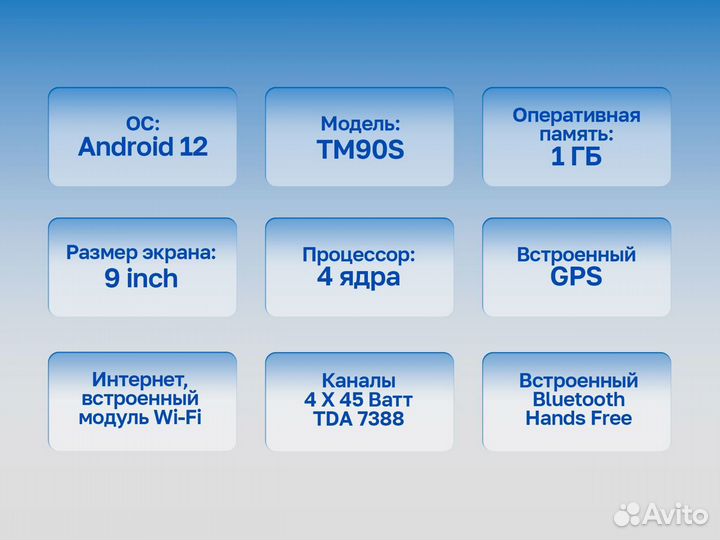 Автомагнитола Mekede M90S для ГАЗель Бизнес