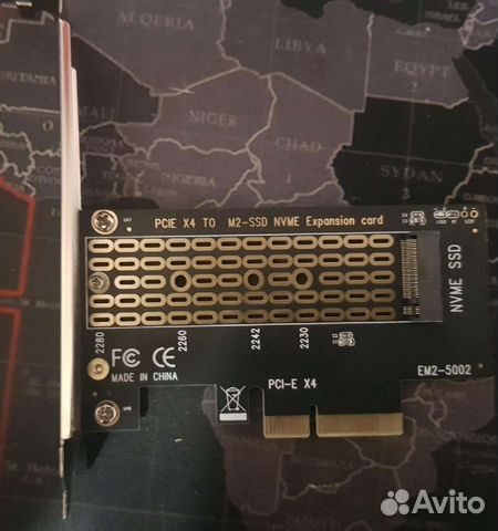 Переходник PCI-E x4 / SSD M2 купить в Москве | Электроника | Авито