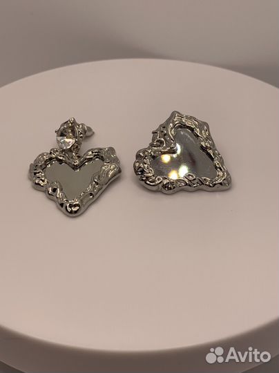 Серьги зеркальные новые