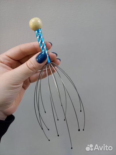 Массажер мурашка для головы,синий