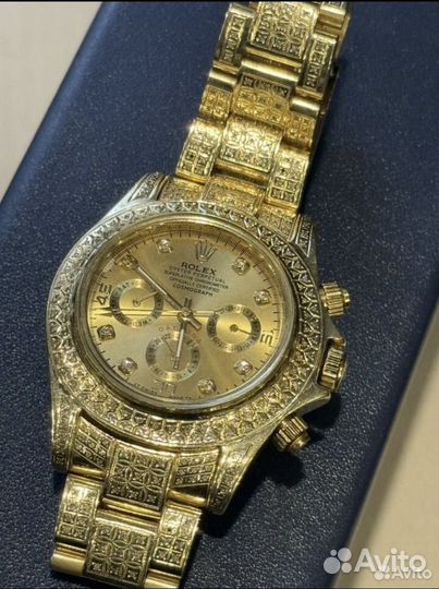 Золотые часы rolex с брильянтами