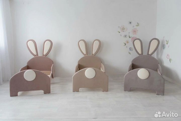 Детская мягкая кроватка киска/мишка/зайка