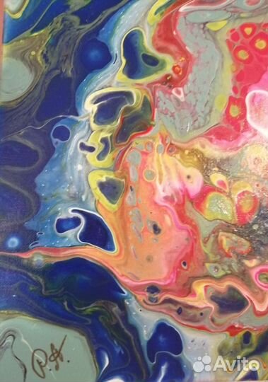 Картины флюид арт