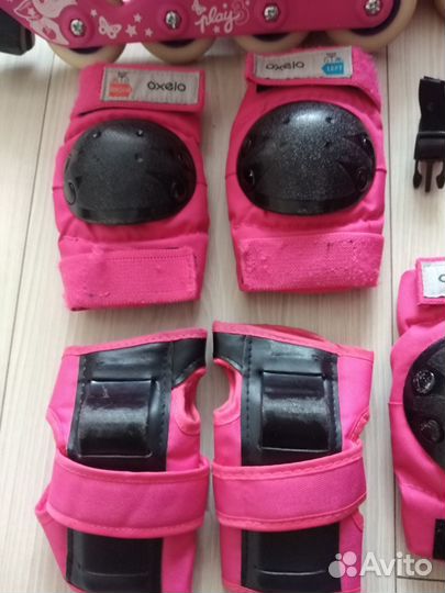Ролики для девочки с защитой, размер 28-30